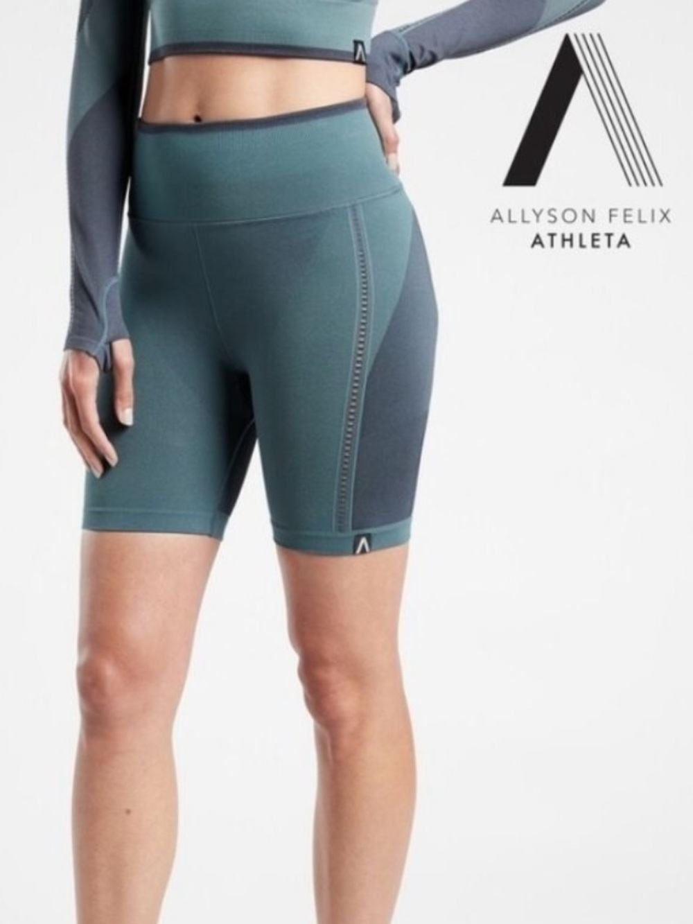 NWT Athleta X Allyson Felix Legend Seamless Bike Shorts